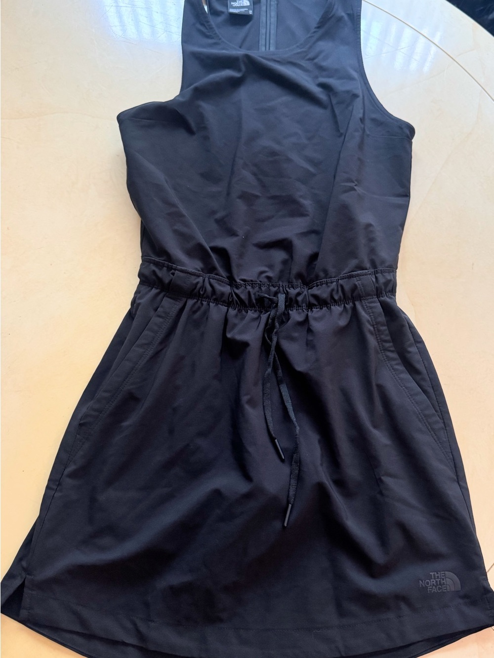 The North Face Black Sleeveless Drawstring Active Mini Dress can